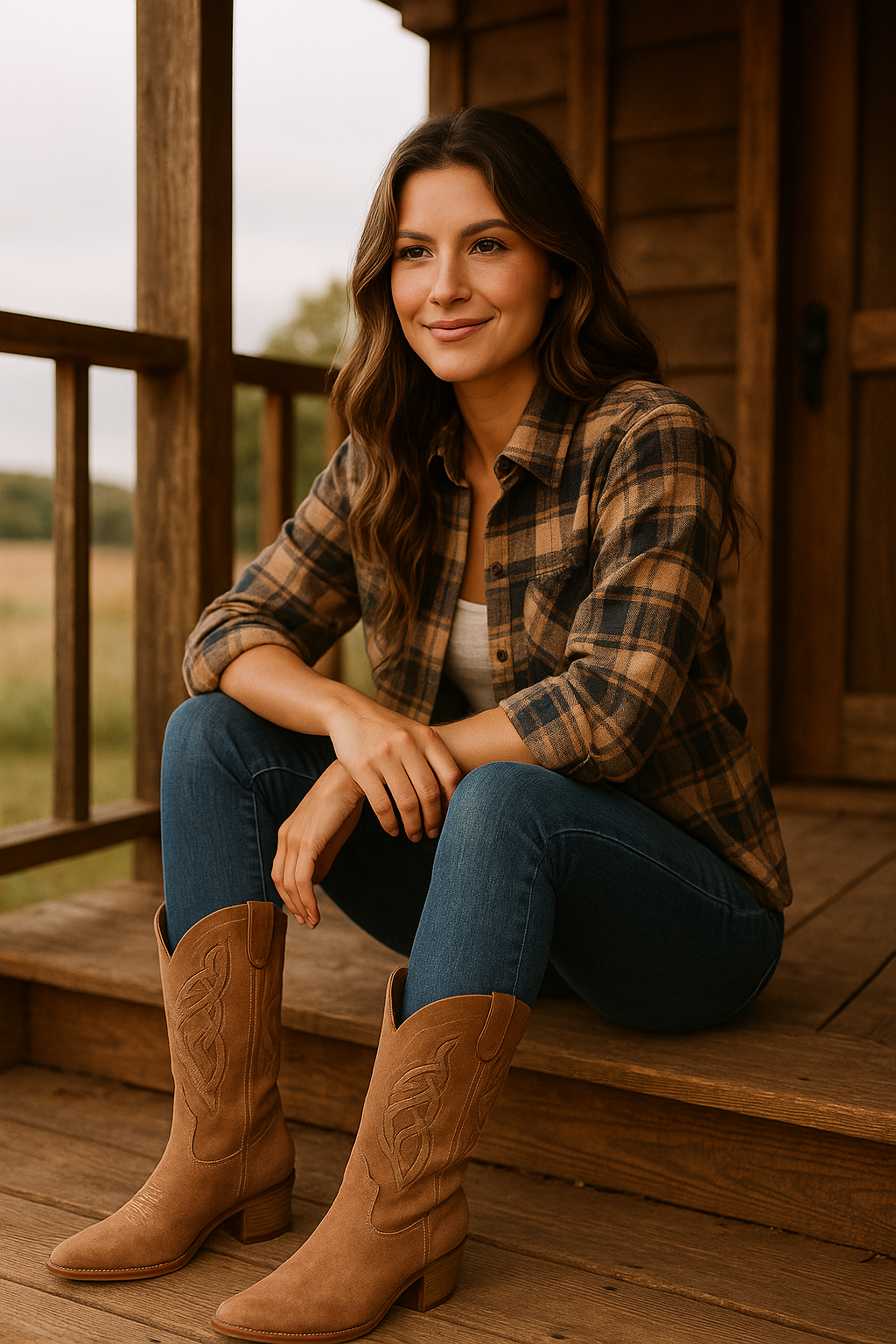 Bota Texana Feminina Cowboy com Franjas