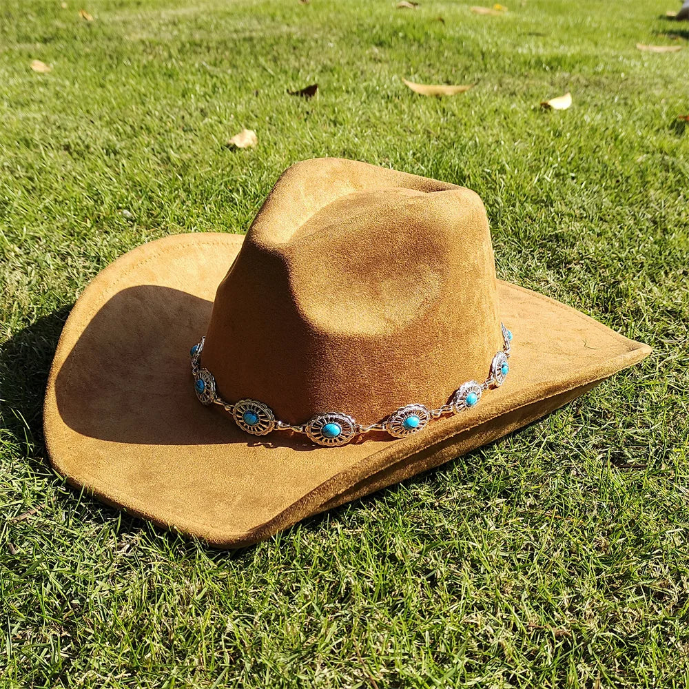 Chapéu Fedora Western Suede Boho