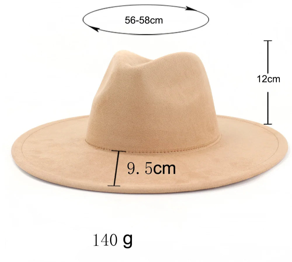 Chapéu Classic Fedora Suede Feminino