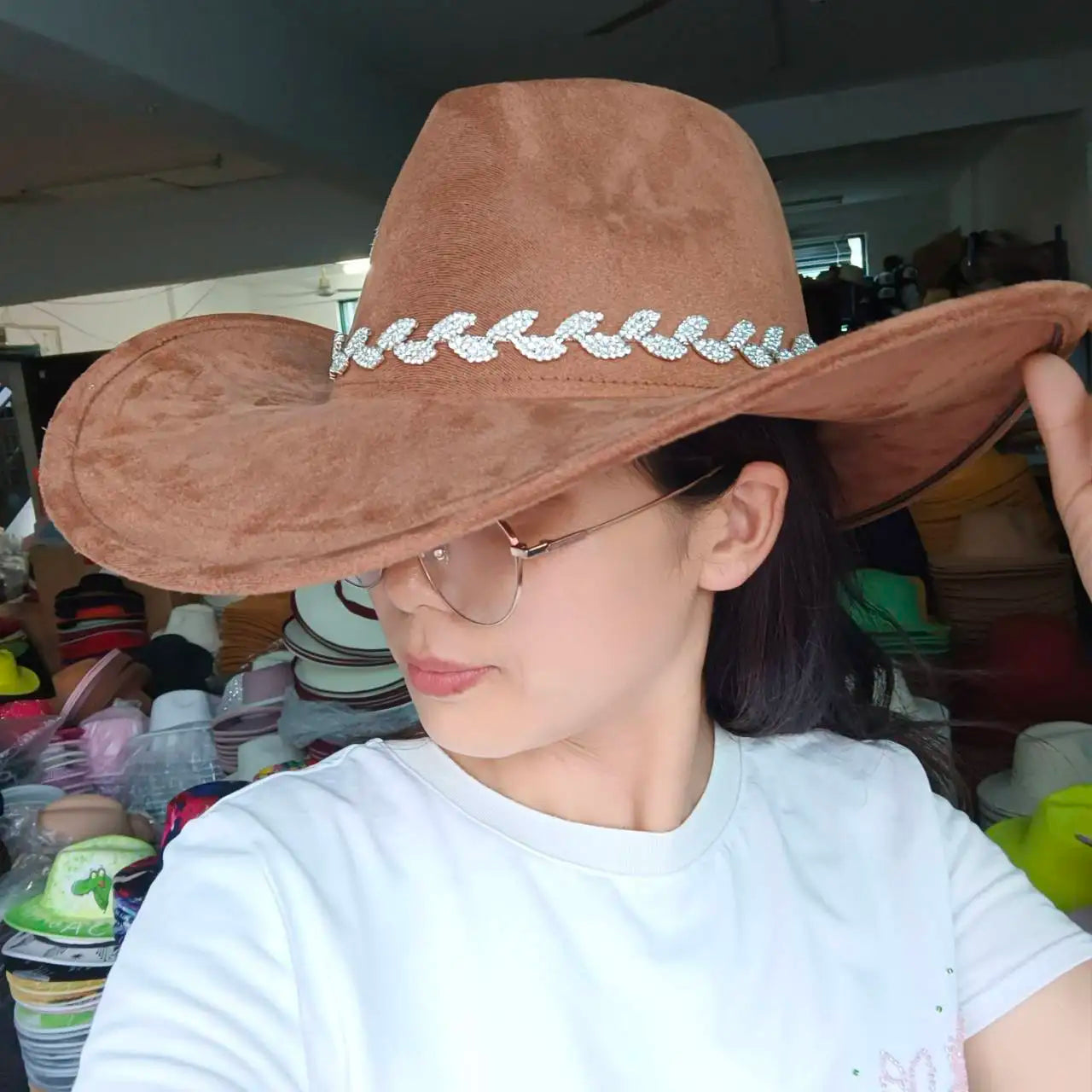 Chapéu Suede Western Wide