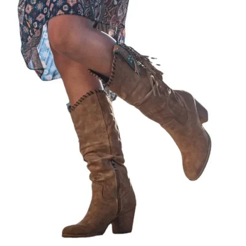 Bota Texana Feminina Cowboy com Franjas
