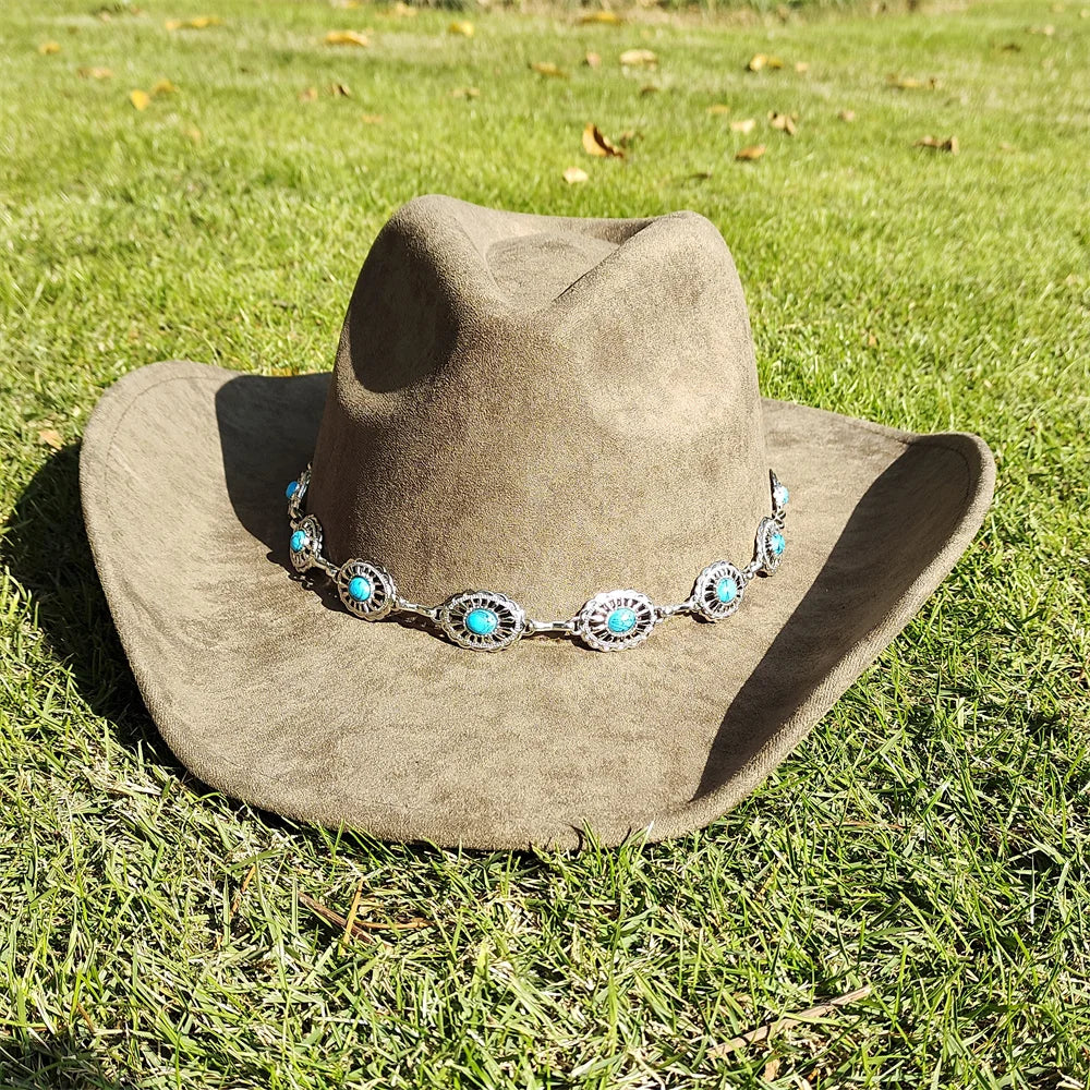 Chapéu Fedora Western Suede Boho