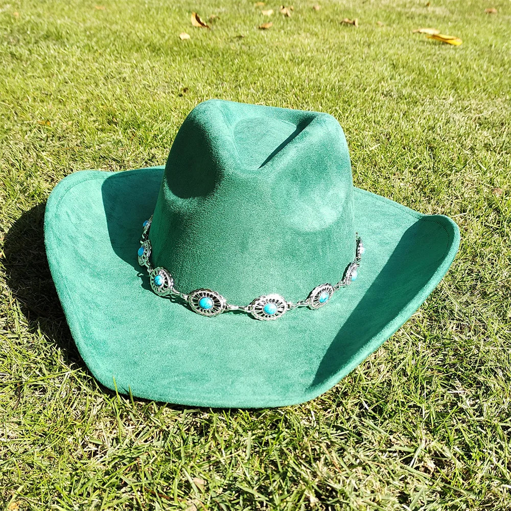 Chapéu Fedora Western Suede Boho