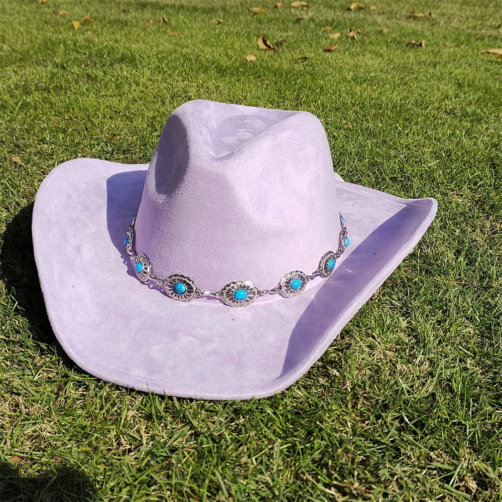 Chapéu Fedora Western Suede Boho
