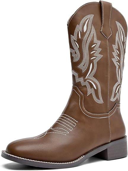 Bota Texana Feminina Serraretti Bordada