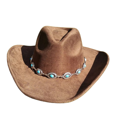 Chapéu Fedora Western Suede Boho