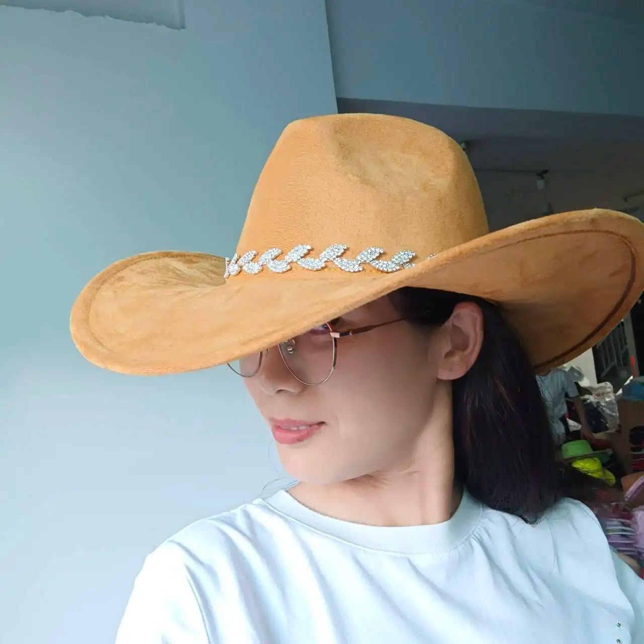 Chapéu Suede Western Wide