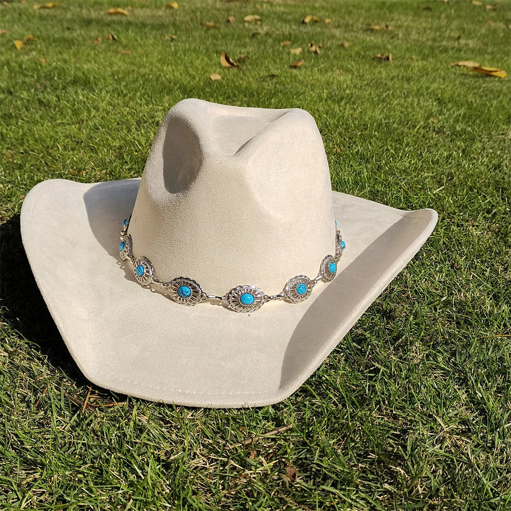 Chapéu Fedora Western Suede Boho