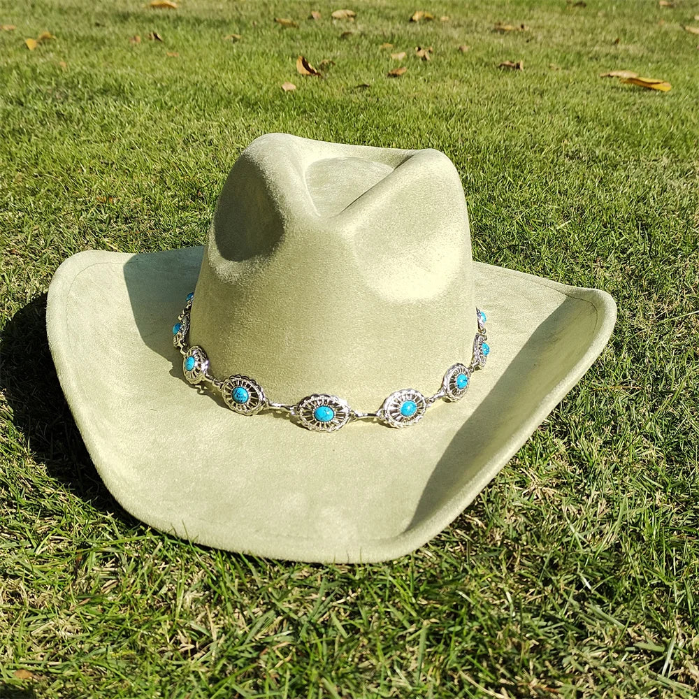 Chapéu Fedora Western Suede Boho