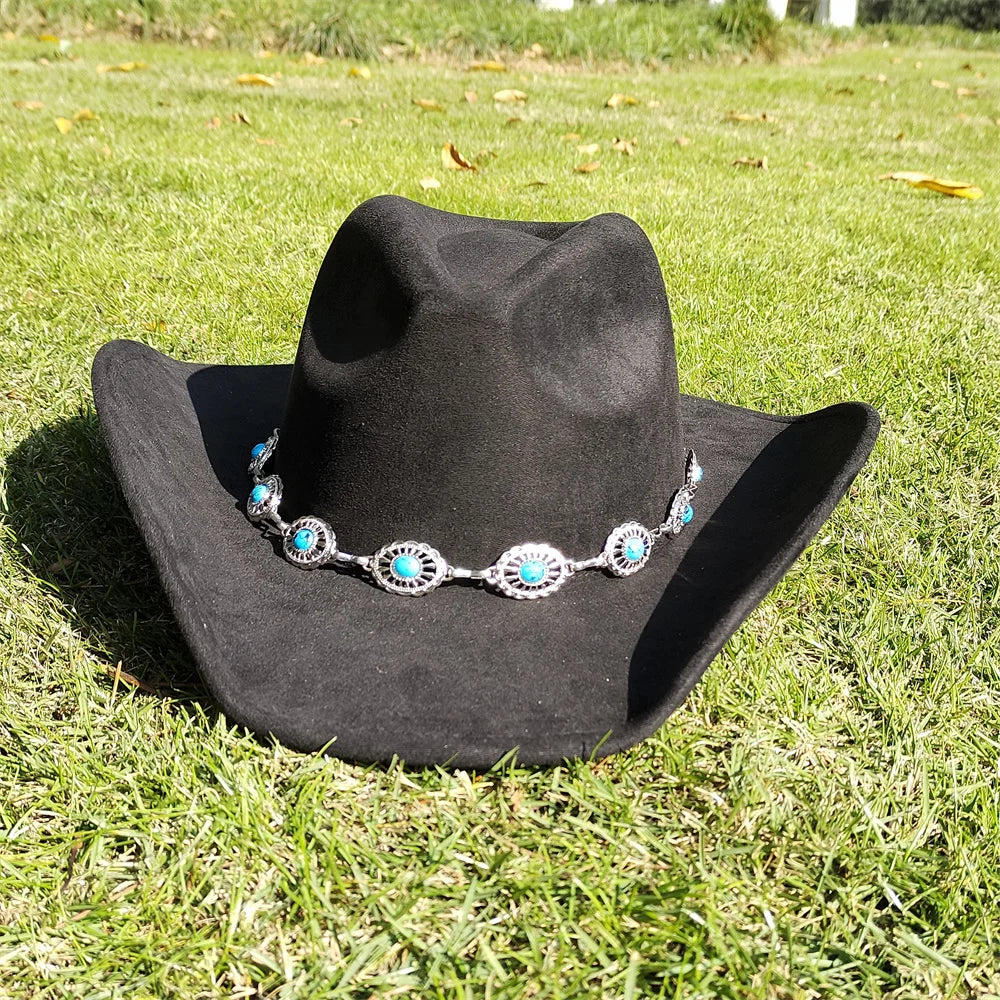 Chapéu Fedora Western Suede Boho